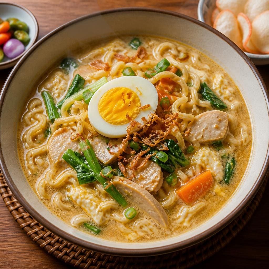 Mie Godog Te Sate dengan kuah hangat dan bumbu gurih
